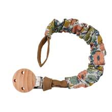1pc Infant Fashion Printed Grid, Polka Dot & Striped Pacifier Clip & Wooden Pacifier Clip, Daily Use - Multicolor - View 37
