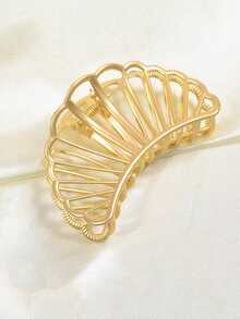 1 cái kẹp tóc vàng hình vỏ sò hình học kẹp tóc bên hông mới kẹp tóc phía sau đầu cho phụ nữ kẹp tóc phụ kiện tóc - Vàng - Xem 5