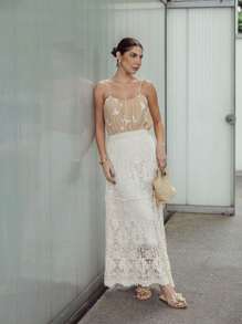 Crochet Skirt - trắng - Xem 1