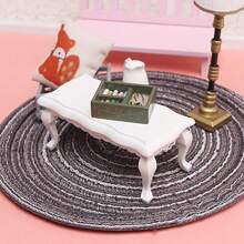 1 件娃娃屋微型地毯，1/6、1/12 比例娃娃屋迷你装饰品，逼真微型家具配件，角色扮演玩具，生日、圣诞节家居装饰礼物 - 彩色 - 查看 7