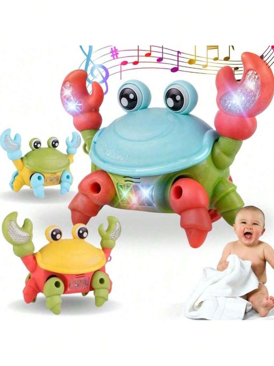 Musical Runaway Crab Toy With Sound, Light And Movement - màu xanh lá - Xem 1