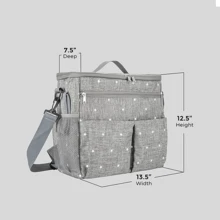 Mommy Diaper Bags Baby Stroller Hanging Bag Mother Large Capacity Travel Mommy Bag For Stroller Convenient Baby Nursing Bags - Grey - View 5