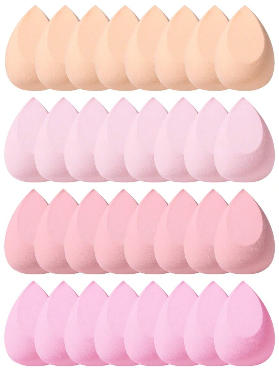 5pcs/10pcs/15pcs/25pcs/30pcs/40pcs/50pcs/Pack Makeup Sponges, Multicolor Makeup Sponge For Foundation Blending, Liquid/Cream/Powder Seamless Smooth Beauty Sponge, Latex-Free Hypoallergenic Dual Use Foundation Puff, Suitable For All Skin Types - Multicolor - View 1
