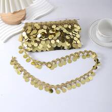 2 码 3.5 厘米亮片流苏吊坠蕾丝首饰装饰衣服流苏水钻 DIY 蕾丝配件流苏缝纫装饰部件衣服宝石或亮片