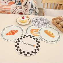 Sottopiatti, sottobicchieri e sottopiatti per ciotole in pelle stampata, resistenti al calore e impermeabili, adatti per casa, caffè, ristoranti occidentali, ideali per Natale, San Valentino, feste di Capodanno