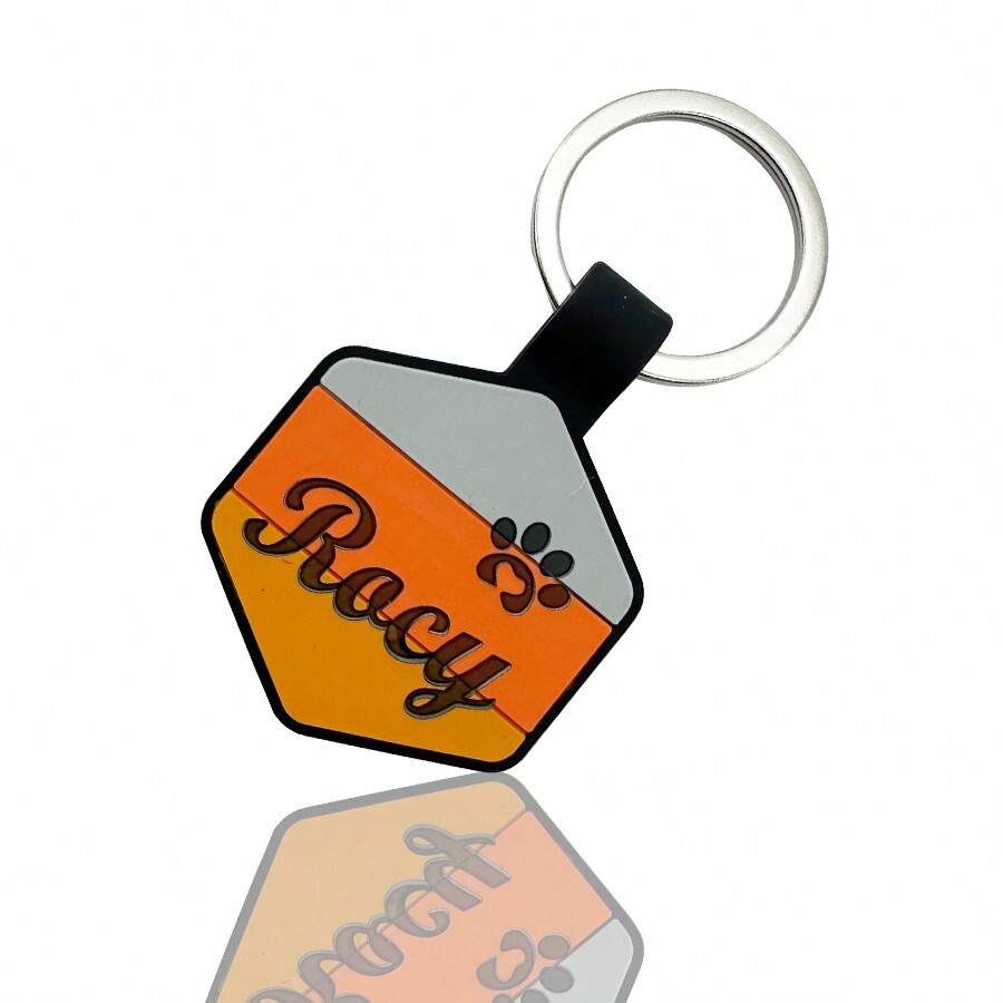 New Style Square 3Color Mixed Silicone Pet ID Tag, Customization