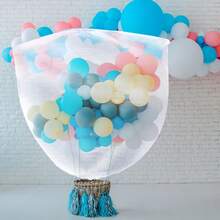 大型气球运输袋，透明气球投放袋，气球塑料袋，大气球携带袋，巨型储物袋，适用于生日庆祝会前夕派对用品（47.2 X 59 英寸，1/4 件） - 透明 - 查看 3