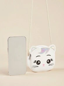 1pc Kids Cute Cartoon Fashionable Shoulder Crossbody Bag, Unisex Toddler Mini Messenger Bag