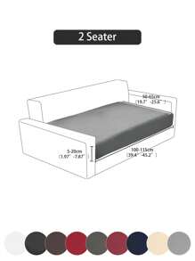 1pc High Elastic Milk Silk Sofa Seat Cushion Cover, Solid Color All Season Universal Modern Minimalist Sofa Pad Cover, Dust-Proof, Washable, Suitable For Living Room, Bedroom, Study, Black, White, Gray