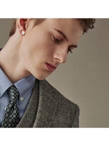 AVYRING 1 对圆点耳钉男士仿量表耳环防过敏耳环耳洞不锈钢耳环螺丝平背耳环圆形耳钉女士男士 - 彩色 - 查看 7