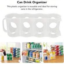 Beer Storage Box, Beverage Rack, Beer Cooler, Beverage Rack, Condiment Can, Beverage Box, Portable Cooler, Beverage Can Sealed Plastic Trash Can, Stackable Refrigerator Soft Drink Can Storage Box - Transparent Beverage Rack, 4 Compartment Storage Box, Suitable For Kitchen And Food Storage Room, Perfect For Countertop And Cabinet, Durable Plastic, Ideal For Beer And Soft Drink Can Organization - Multicolor - View 3