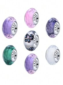 BALMORA 1 chiếc vòng tay hạt thủy tinh thủ công bằng bạc Sterling S925 tinh tế và độc đáo làm quà tặng cho phụ nữ - Bạc - Xem 6