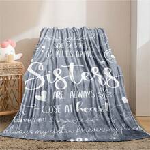 Cozy Flannel Blanket - Envelope Style On Grey Background, Minimalist Design Digital Printing, Grey & White Color Scheme - Suitable For Living Room, Bedroom, Sofa And Camping - An Ideal Gift For Friends And Classmates - Multicolor - View 5