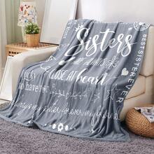 Cozy Flannel Blanket - Envelope Style On Grey Background, Minimalist Design Digital Printing, Grey & White Color Scheme - Suitable For Living Room, Bedroom, Sofa And Camping - An Ideal Gift For Friends And Classmates - Multicolor - View 7