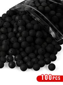 50قطعة من حبات السيليكون ذات الطباعة الملونة مناسبة لأشغال المجوهرات اليدوية، سلسلة المفاتيح الإبداعية، أساور، وأشغال قلائد