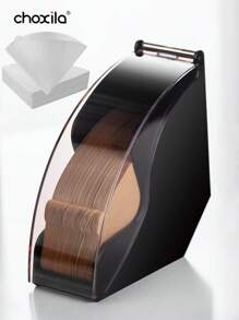 choxila 1pc Coffee Filter Holder, Coffee Filter Storage With Dustproof Cover, Coffee Filter Paper Dispenser Rack, Coffee Filter Box For Coffee Shop, Home, Office, Capacity Of 200pcs Cone Coffee Filters