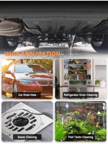 Bàn chải thoát nước linh hoạt 79 inch, Dụng cụ vệ sinh rãnh thoát nước ô tô - Lý tưởng để vệ sinh cửa sổ trời ô tô, lỗ thoát nước cần gạt nước kính chắn gió - Nhiều màu - Xem 5