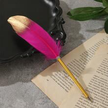 1PC Exquisite Feather Ballpoint Pen Unique Design Holiday Gift Office Stationery Creative Ballpoint Pen Signature Pen Back To School