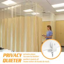 Gaahing Flexible Ceiling Curtain Track | Curved Curtain Rail With Mute Rollers | Bendable Mount For Shower Bay Window RV Curtain Room Divider - 3meter - View 4