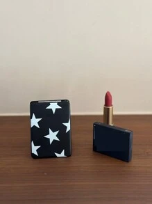 Star Pattern Foldable Mirror Double-Sided Folding Cosmetic Mirror Mini Portable Carry-On Mirror Handheld Pocket Carry Two Folding Small Mirror - Multicolor - View 2