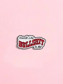 1 件创意卡通金属英文字母几何形状学生儿童胸针派对日常佩戴礼物送朋友