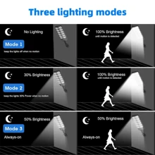 Commercial 1000000LM 504LED Solar Street Light Wall Light Outdoor Dusk To Dawn 3 Modes Road Area Lamp With Remote Control High Brightness - 1 CÁI - Xem 6