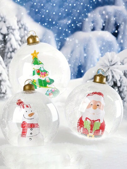 1 pezzo Pallone gonfiabile gigante di Babbo Natale in PVC da 24 pollici, per decorazioni natalizie da interni ed esterni, senza batterie richieste