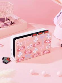 1 chiếc Vỏ bảo vệ khe cắm thẻ có họa tiết nơ hồng tím và hoa anh đào hồng tương thích với Switch OLED/Switch NS Dock, đựng được 5 thẻ trò chơi, Vỏ bảo vệ phụ kiện máy chơi game, Quà tặng tuyệt vời tương thích với máy chơi game Switch - Nhiều màu - Xem 6