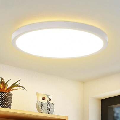 ZMH LED-Deckenleuchte oval – Deckenleuchte weiß/schwarz, modern, 3000 K/4000 K/6500 K, warm/neutral/kalt, Badezimmerleuchte, 22 cm, IP44 wasserdicht, Korridor, Balkon, Wohnzimmer, Badezimmer, Schlafzimmer, Küche