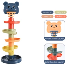 超大儿童滚轨陀螺玩具，婴幼儿智能投掷篮趣味早教滚球塔轨旋转玩具，儿童生日/新年礼物 [颜色随机] - 彩色 - 查看 11