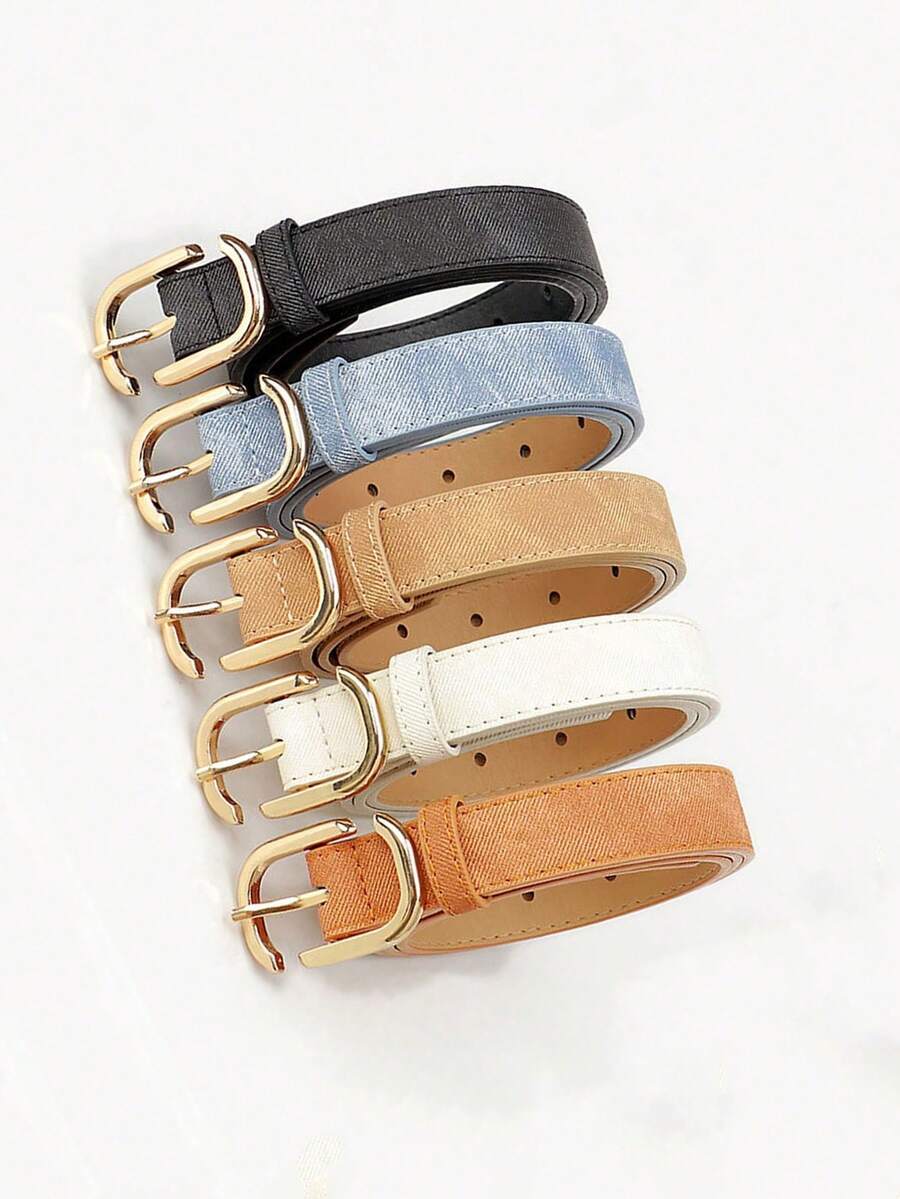 1 chiếc thắt lưng nữ đơn giản nhiều màu, thắt lưng quần jeans thời trang, cạp chun sang trọng - Nhiều màu - Xem 1