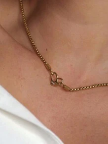 1 chiếc vòng cổ mặt dây chuyền hình trái tim bằng thép không gỉ khắc chữ "MOM", phù hợp cho cả nam và nữ, món quà tuyệt vời cho mẹ vào Ngày của mẹ, Lễ tạ ơn hoặc Giáng sinh Valentine, Mẹ, Mẹ, Ngày của mẹ, Quà tặng - mẹ vàng - Xem 2