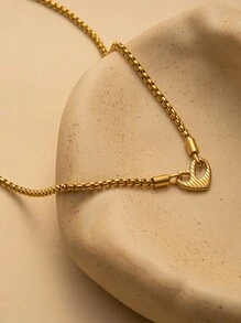 1 chiếc vòng cổ mặt dây chuyền hình trái tim bằng thép không gỉ khắc chữ "MOM", phù hợp cho cả nam và nữ, món quà tuyệt vời cho mẹ vào Ngày của mẹ, Lễ tạ ơn hoặc Giáng sinh Valentine, Mẹ, Mẹ, Ngày của mẹ, Quà tặng - mẹ vàng - Xem 7