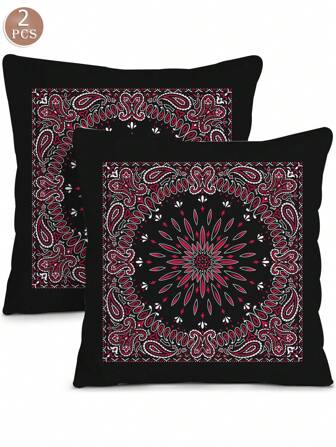 2pcs Pillow Covers, 3D Printed Square Pillow Cases, Home Decor Cushion Covers Fit For Bed, Sofa, Car, Window, Floor