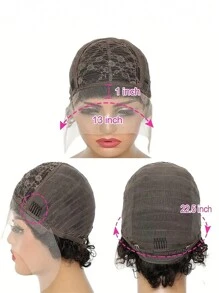 Krótkie Pixie Cut Koronkowa Peruka Kręcone Peruki Z Ludzkich Włosów 13x1 Przednia Przezroczysta Koronka Dla Kobiet 6 Cal Krótkie Kręcone Kinky Ludzkie Włosy Peruka Głębokie Kręcone Brazylijskie Włosy Peruka Z Prawdziwych Włosów Dla Urody I Pielęgnacji Osobistej