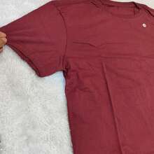 Peruvian Mesh T-Shirts For Men Size M Standard Plain Peruvian Model - Màu Đỏ Sâu - Xem 2