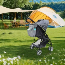 Mommy Diaper Bags Baby Stroller Hanging Bag Mother Large Capacity Travel Mommy Bag For Stroller Convenient Baby Nursing Bags - Grey - View 3