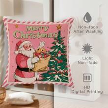 4 vỏ gối nhung hình ông già Noel người tuyết hươu ngày lễ vui vẻ chào mùa đông dễ thương màu hồng xanh lá cây ấm cúng mềm mại trang trí in một mặt 18in * 18in cho phòng khách phòng ngủ trang trí giường sofa không có ruột gối - màu xanh lá - Xem 8