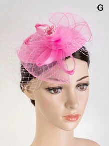 HITYfascinator 1 حبة مزين شعر كليب بفيونكة من البوليستر، ملائمة لكافة المواسم