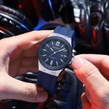Curren CURREN Herren Sportuhr, Silikonarmband, Kalender, wasserdicht, modische Quarzarmbanduhr, Geschenke