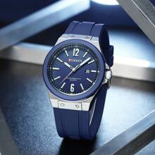 Curren CURREN Herren Sportuhr, Silikonarmband, Kalender, wasserdicht, modische Quarzarmbanduhr, Geschenke