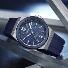 Curren CURREN Herren Sportuhr, Silikonarmband, Kalender, wasserdicht, modische Quarzarmbanduhr, Geschenke