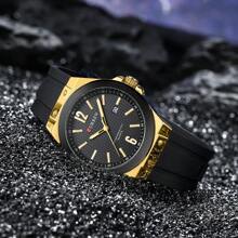 Curren CURREN Herren Sportuhr, Silikonarmband, Kalender, wasserdicht, modische Quarzarmbanduhr, Geschenke