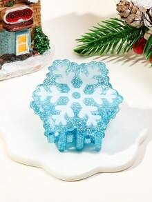 1 kẹp tóc trang trí Giáng sinh - Kẹp tóc lấp lánh dễ thương hình ông già Noel, cây thông Noel, người tuyết, lớp hoàn thiện mờ, tuyệt vời cho vẻ ngoài ngày lễ, tiệc tùng - Nhiều màu - Xem 5