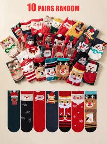 2/5/10 đôi tất chủ đề Giáng sinh với thiết kế như cây thông Noel, tuần lộc, ông già Noel, người tuyết, mũ ông già Noel, chim cánh cụt. Tất cổ cao chống mùi, thấm hút ẩm, giản dị và thời trang, thích hợp làm quà tặng Giáng sinh hoặc cho các bữa tiệc ngày lễ. Nhiều kiểu dáng được gửi ngẫu nhiên. - Nhiều màu - Xem 7