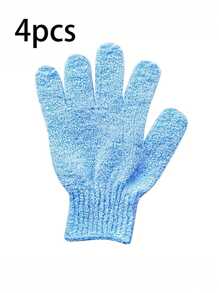 4/2/1pc Random Color Revitalizing Exfoliating Bath Gloves - Double Texture Gloves For Deep Cleansing & Polishing - Ideal For Spas, Massages & Body Scrubs - Soft & Durable Bathing Accessories