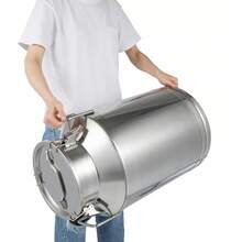 Futchoy 60L Stainless Steel MilkBarrel Fermenter Home Brew Wine Beer Storage Rice Tank - 銀色 - 查看 7