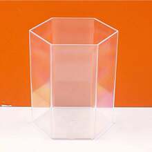 1 hộp đựng bút màu trơn đa giác, hộp đựng bền đa năng, cốc đựng bút, hộp đựng đồ trang điểm - Nhiều màu - Xem 12