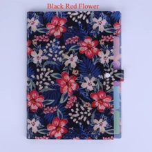 学校文件夹 - 返校花卉系列可扩展文件袋，5 口袋风琴式文件整理器，适用于学校、办公室和家庭 - 多色 - 查看 3