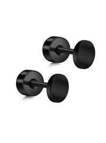 AVYRING 1 对圆点耳钉男士仿量表耳环防过敏耳环耳洞不锈钢耳环螺丝平背耳环圆形耳钉女士男士 - 彩色 - 查看 16